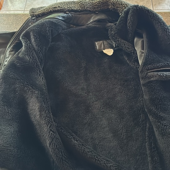 The Leather Rach Black jacket with fleece liner - Picture 3 of 4